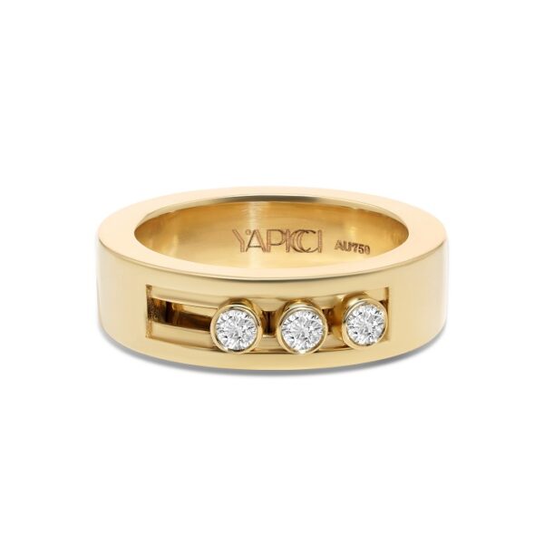 Past Present Future Gold Ring