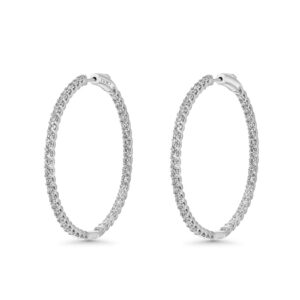 Eternity Round Hoop Earrings