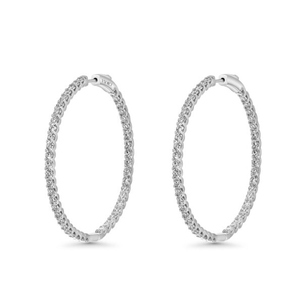 Eternity Round Hoop Earrings